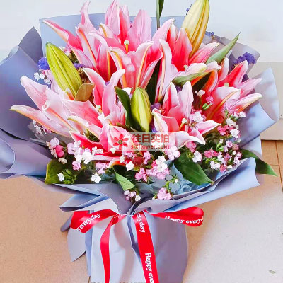株洲6支香水百合，全家幸福快乐