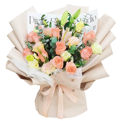 株洲11朵粉玫瑰百合，温暖与甜蜜