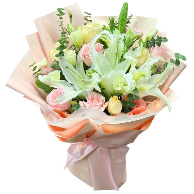 株洲10朵玫瑰百合混搭，爱是难忘时刻